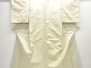 アンティーク　抽象模様織り出し十日町紬着物